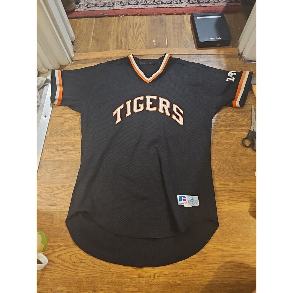 VTG 90s Johnny Paredes MLB Detroit Tigers Baseball Jersey Men's 46 Mesh Russel